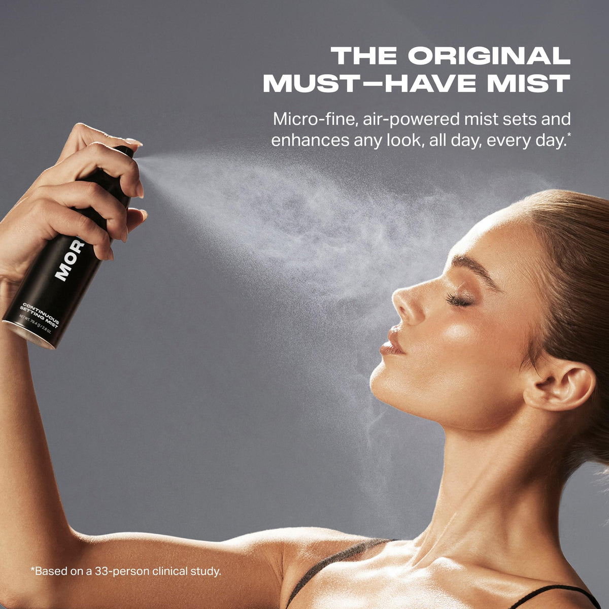 Morphe Continuous Setting Mist - Micro-Fine Makeup Setting Spray with a Natural Radiant Finish - Helps Makeup Resist Caking or Fading & Increases Wear of Foundation (2.8 fl oz) MORPHE