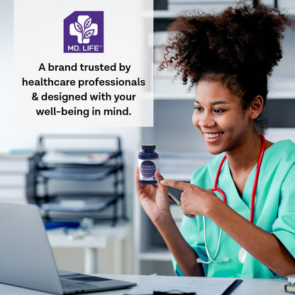 MD. Life Potassium Magnesium Supplement - 90 Capsules - Magnesium Potassium Supplement - High Absorption Complex MD.LIFE