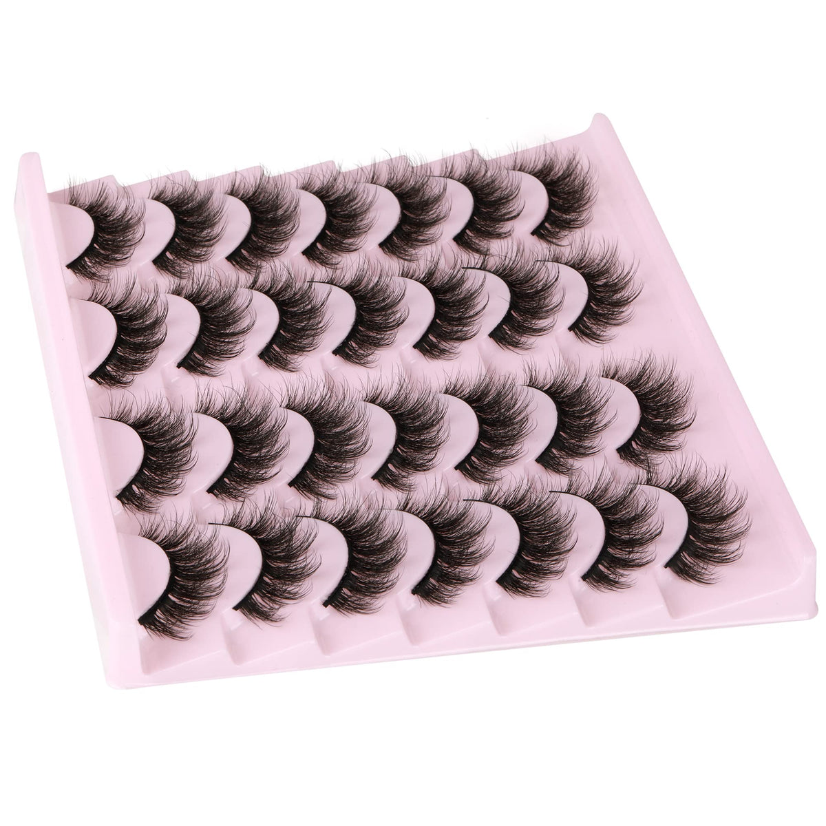 14 Pairs Wispy Mink Lashes False Eye Lashes Natural Look 5D Volume 16mm Fake Eyelashes Pack by TNFVLONEINS TNFVLONEINS
