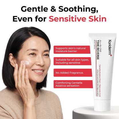 Koriderm Time Reverse Cream, Korean Skin Care Face Moisturizer, 1.69 Fl Oz Koriderm