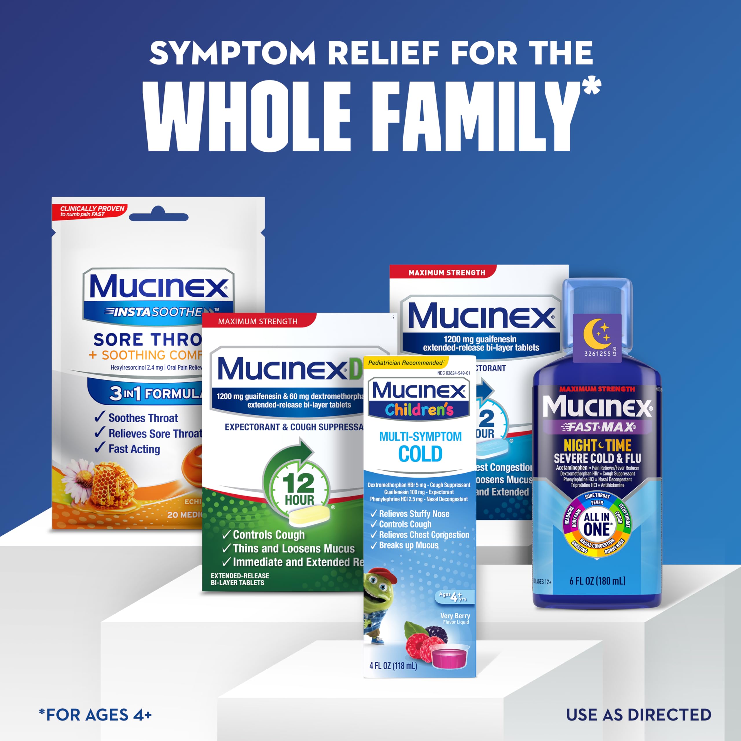 Mucinex Children's Multi-Symptom Cold Medicine, Kids Cough Medicine, Mucinex Kids Medicine/Decongestant with Dextromethorphan HBr, Guaifenesin, Phenylephrine HCl, Very Berry Flavor Liquid, 4 Fl Oz Mucinex buy australia supplements