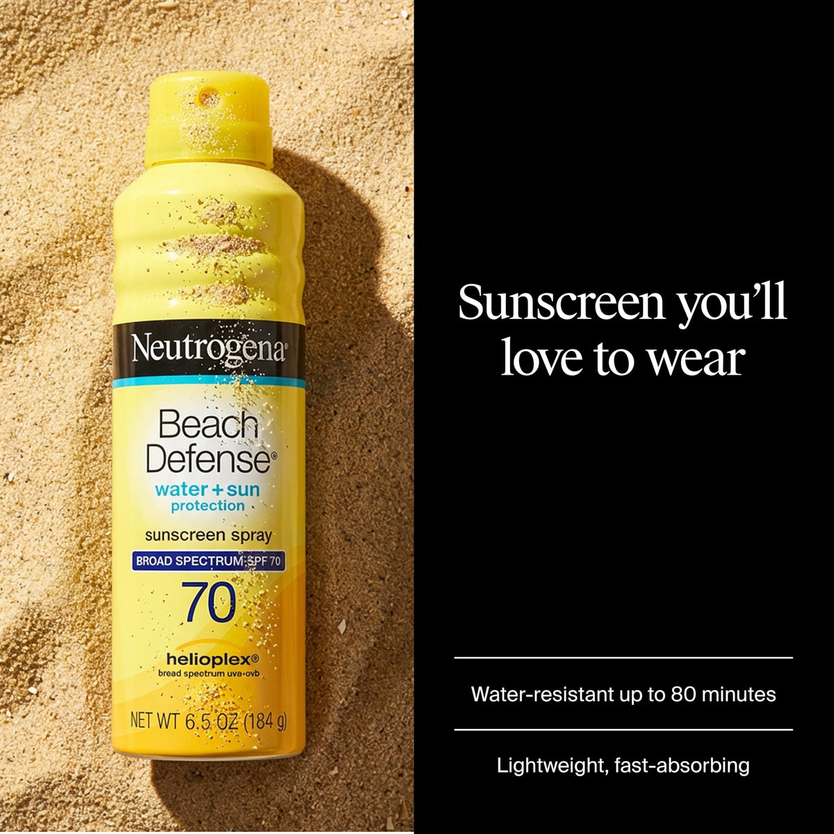 Neutrogena Beach Defense Sunscreen Spray, SPF 70, 6.5 oz Neutrogena