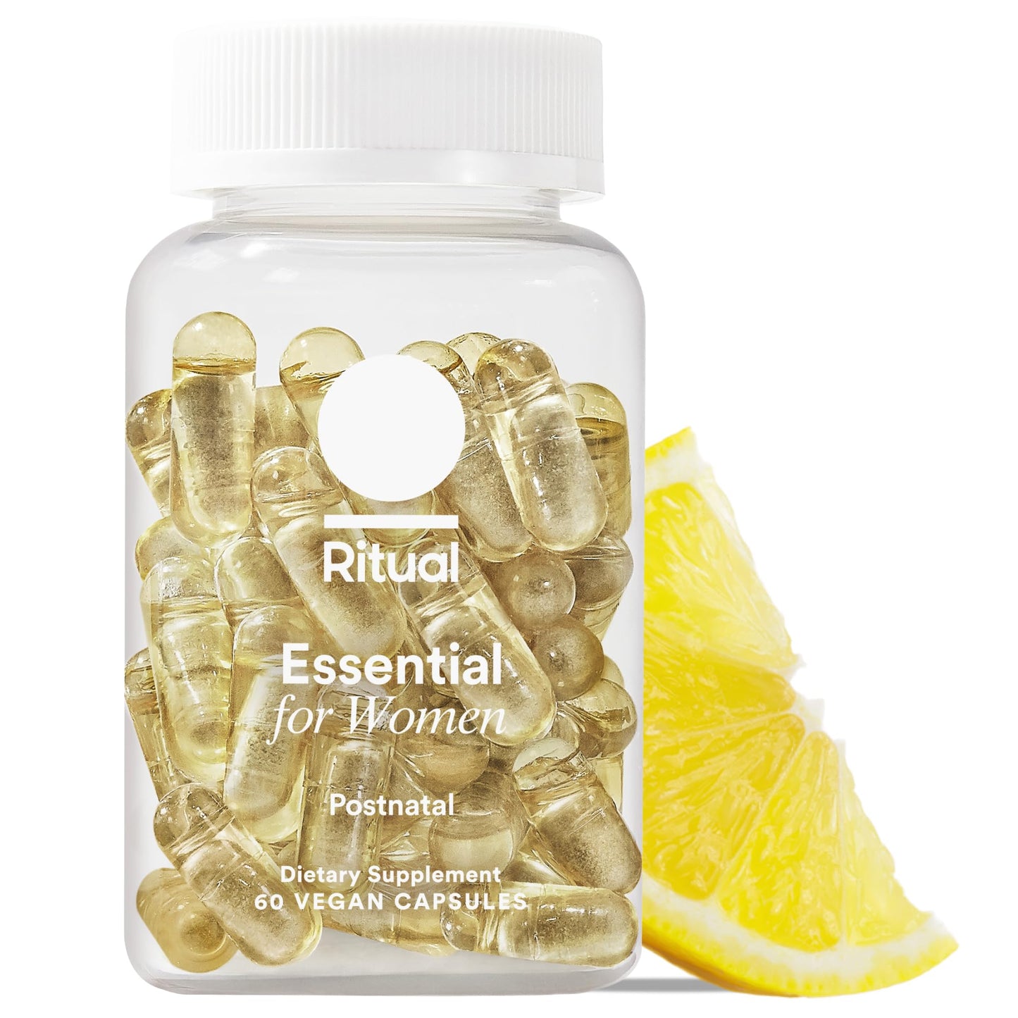 Ritual Postnatal Multivitamin for Women - Key Essential Vitamins and Minerals to Support Mom and Baby Postpartum and Throughout Lactation* - Choline, Omega-3 DHA - Mint - 60 Capsules - 30 Servings
