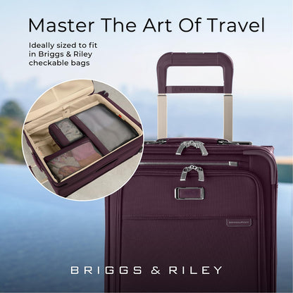 Briggs & Riley Compression Packing Cube Set for Women & Men - Bag Organizer for Checked Suitcase & Luggage, Pack Accessories for Vacation - 3-Piece, Black Gsupps Australia