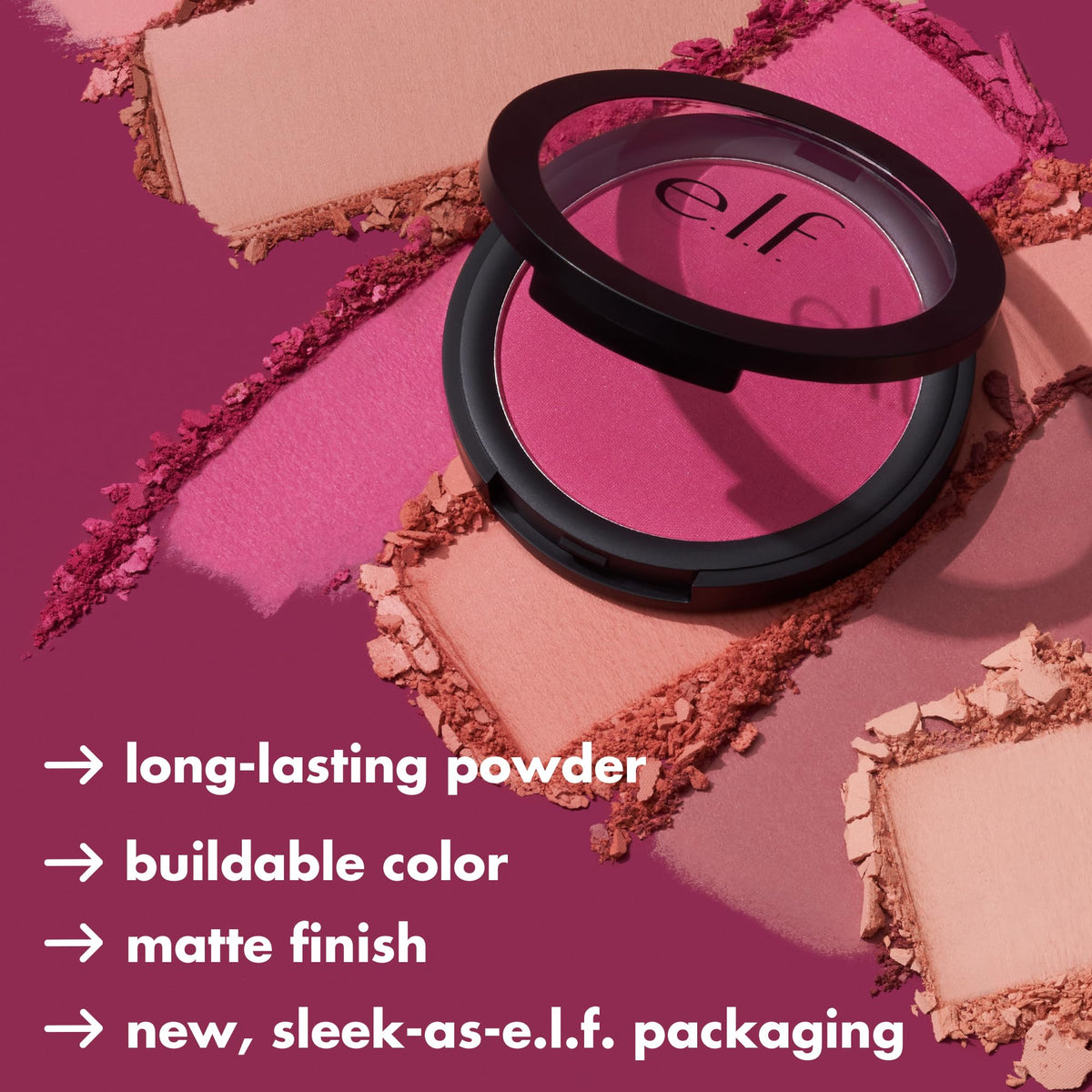 e.l.f. Primer-Infused Matte Blush, Always Crushing e.l.f.