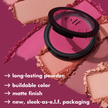 e.l.f. Primer-Infused Matte Blush, Always Crushing e.l.f.