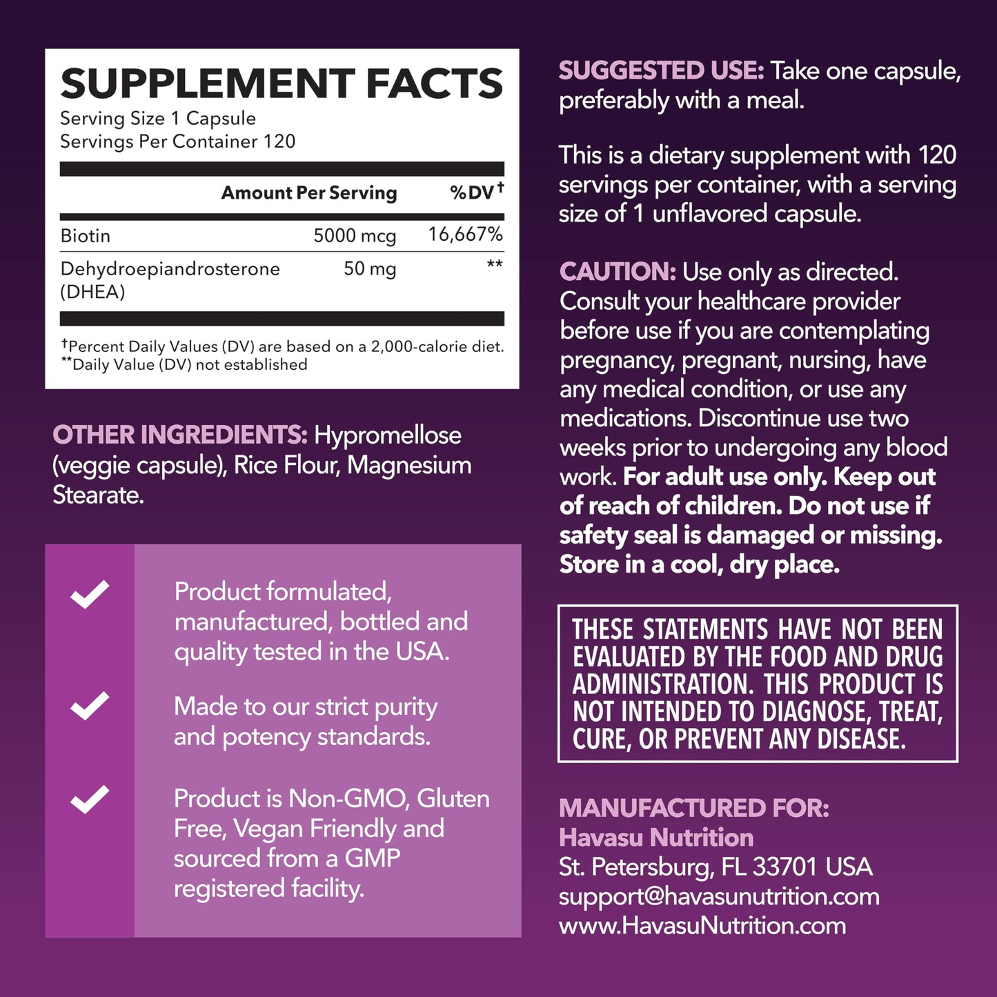 DHEA 50mg Per Serving, Vegan, Non-GMO Hormone Balance Supplement, 60ct | DHEA Supplement for Men and Women, Supports Energy, Healthy Aging, Hormone Balance, Mood and Vitality, 2-Month Supply Gsupps Australia