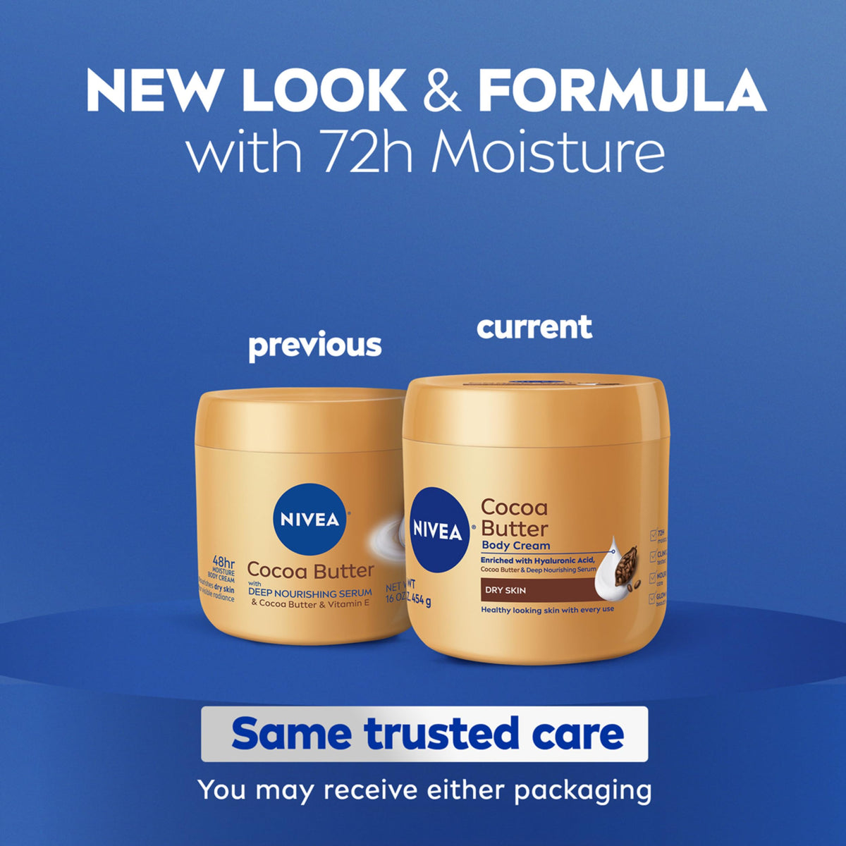 NIVEA Cocoa Butter Body Cream with Hyaluronic Acid, 16 OZ NIVEA