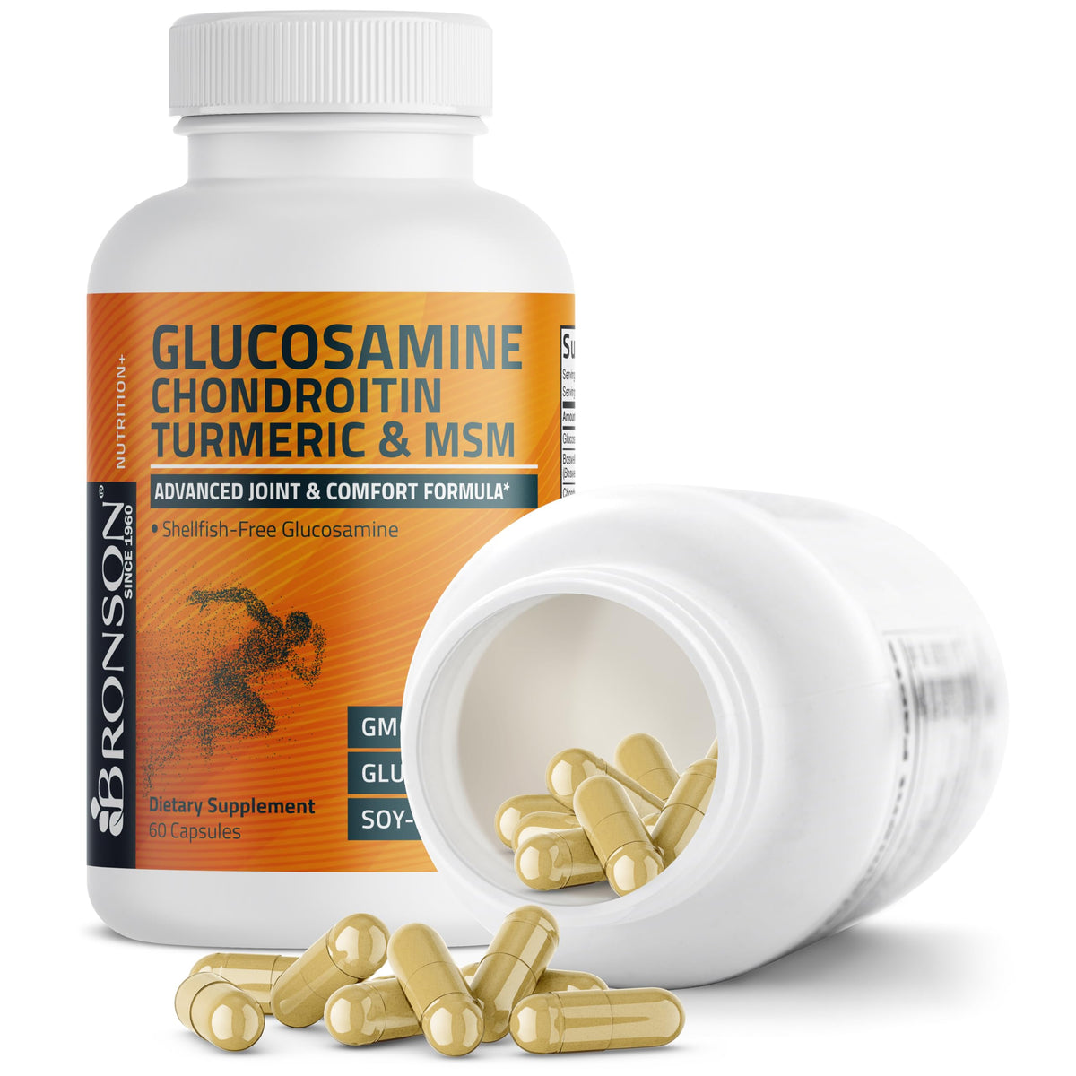 Bronson Glucosamine Chondroitin Turmeric & MSM Advanced Joint & Cartilage Formula, Supports Healthy Joints Bronson