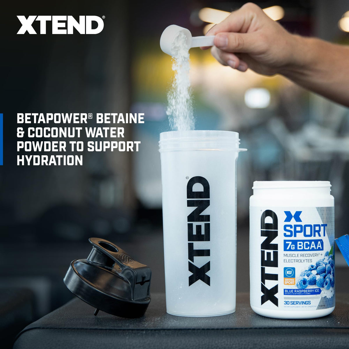 XTEND Sport BCAA Powder Strawberry Kiwi Splash - Electrolyte Powder for Recovery & Hydration with Amino Acids - 30 Servings Scivation
