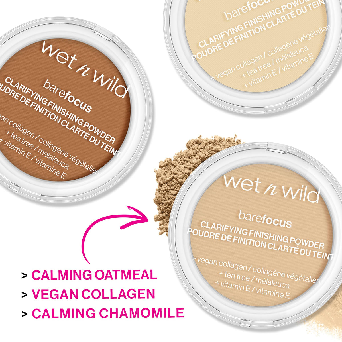 wet n wild Bare Focus Clarifying Finishing Powder | Matte | Pressed Setting Powder Light-Medium wet n wild
