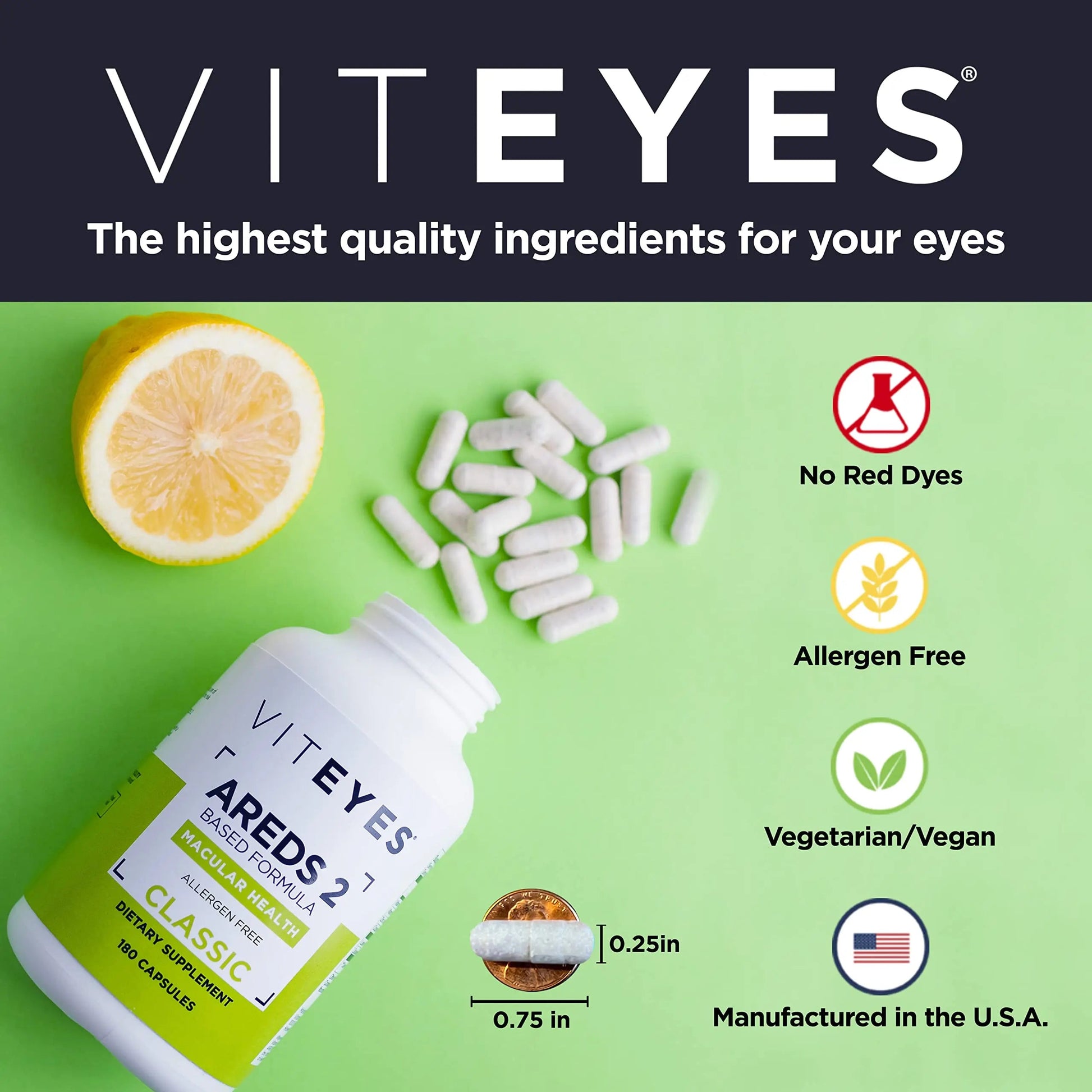 Viteyes AREDS 2 Capsules and Viteyes Multivitamin AREDS 2 Companion, Single Daily Dose Eye Vitamins, 3 Month Supply Viteyes buy australia supplements