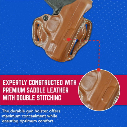 DeSantis Thumb Break Scabbard - OWB Gun Holster for Men and Women, Leather Belt Slide Holster for Pistols, Exact Molding, Secure and Highly Concealable OWB Carry Gsupps Australia