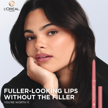 L'Oreal Paris Blurfiller Lip Liner, Lightweight, Buildable, and Sculpting Lip Pencil, Line, Define, and Contour for Fuller-Looking Lips, Nude Espresso, 0.21 oz L'Oreal Paris