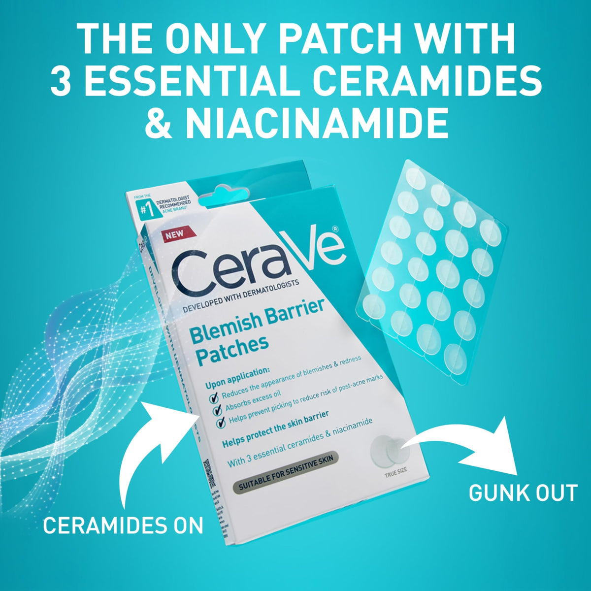 CeraVe Hydrocolloid Pimple Patches with Niacinamide, Ultra-Thin, 22ct CeraVe