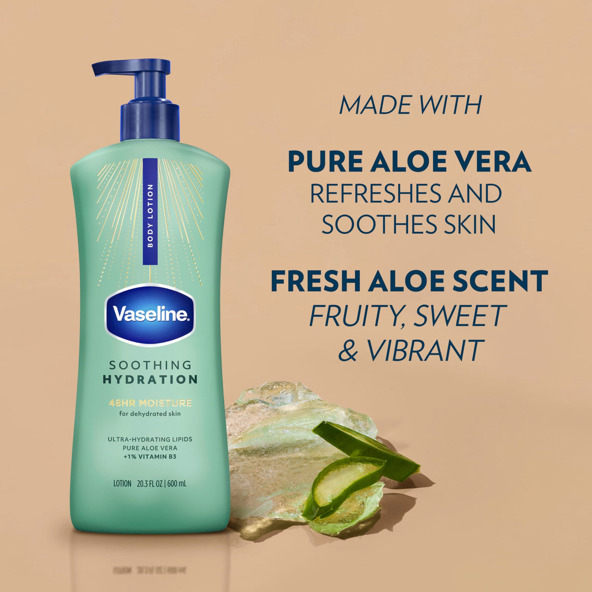 Vaseline Soothing Hydration Body Lotion with Aloe Vera Extract 20.3oz 3ct Vaseline