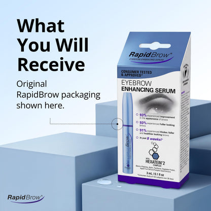 RapidBrow Eyebrow Enhancing Serum - 2 Month Supply, 3mL RapidBrow