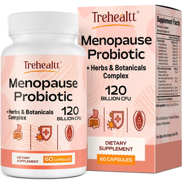 Menopause supplements for women, 120 Billion CFU Probiotic, 13-in-1 Herbs & Botanicals Complex, for Hormone Menopause, Hot Flashes, Night Sweats, Mood Swings, Sleep Disturbances, Vegan, 60 Capsules Trehealtt buy australia supplements