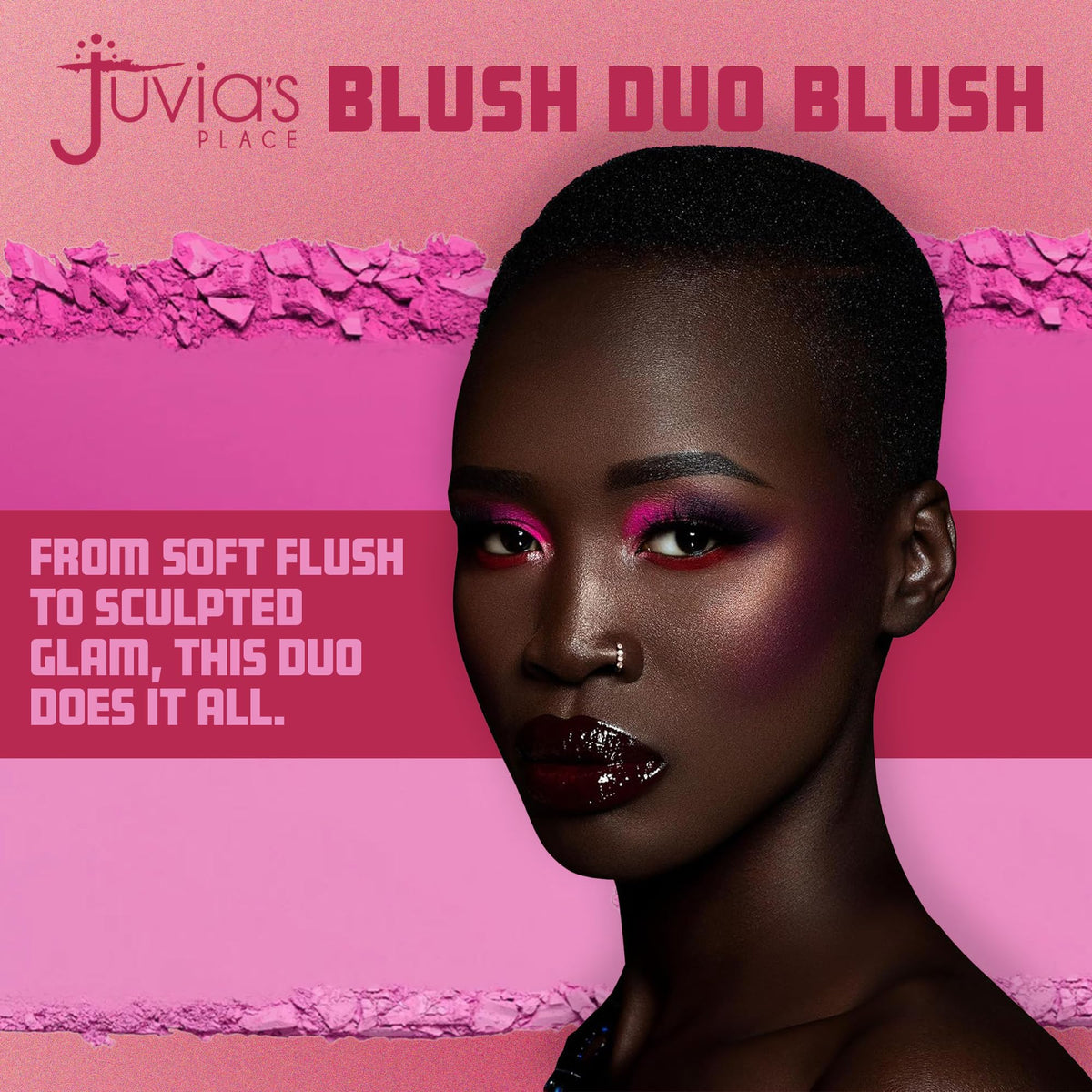 Juvia's Place Duo Blush Volume 4 - Matte Powder Blush for Cheeks Makeup Juvia's Place