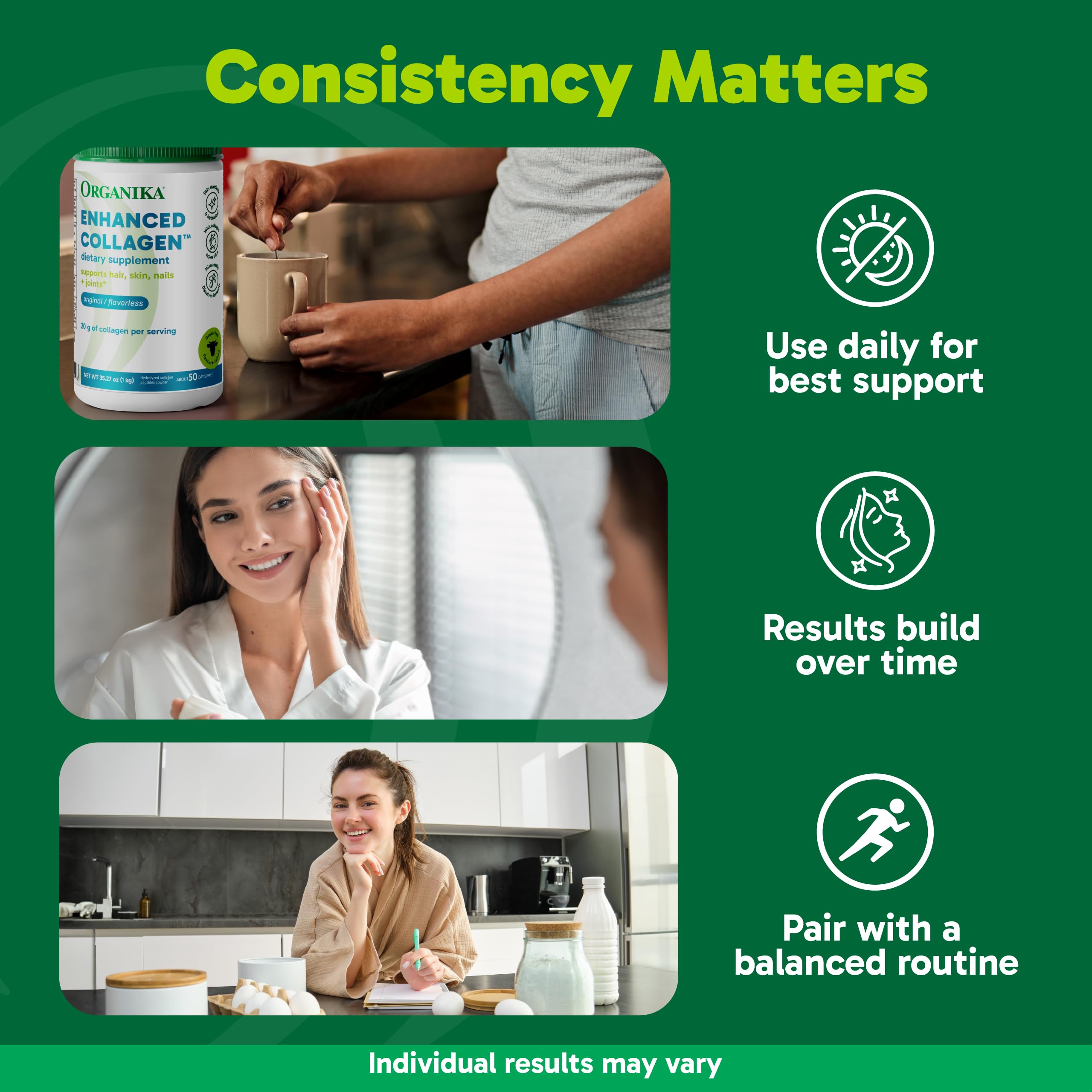 Organika Collagen Powder - for Healthy Hair, Skin, Nails, and Joints. Hydrolyzed Protein Peptides for Better Absorption- Grass-Fed, Non-GMO- Unflavoured- 2.2lbs Organika buy australia supplements