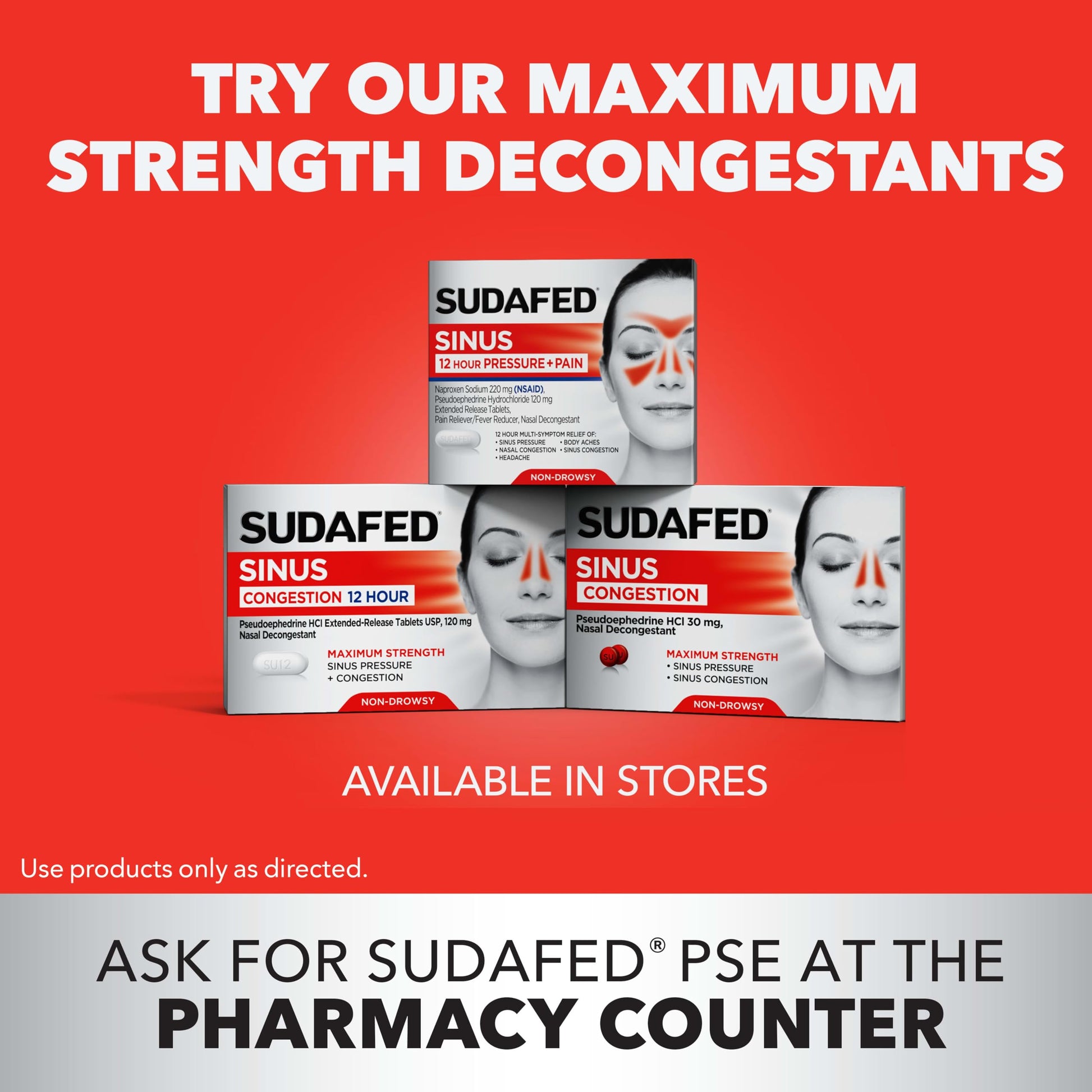 Sudafed PE Sinus Congestion Day + Night Maximum Strength Decongestant & Antihistamine Tablets with Phenylephrine HCl & Diphenhydramine HCl, Helps Nasal & Sinus Pressure & Congestion, 20 ct Sudafed buy australia supplements