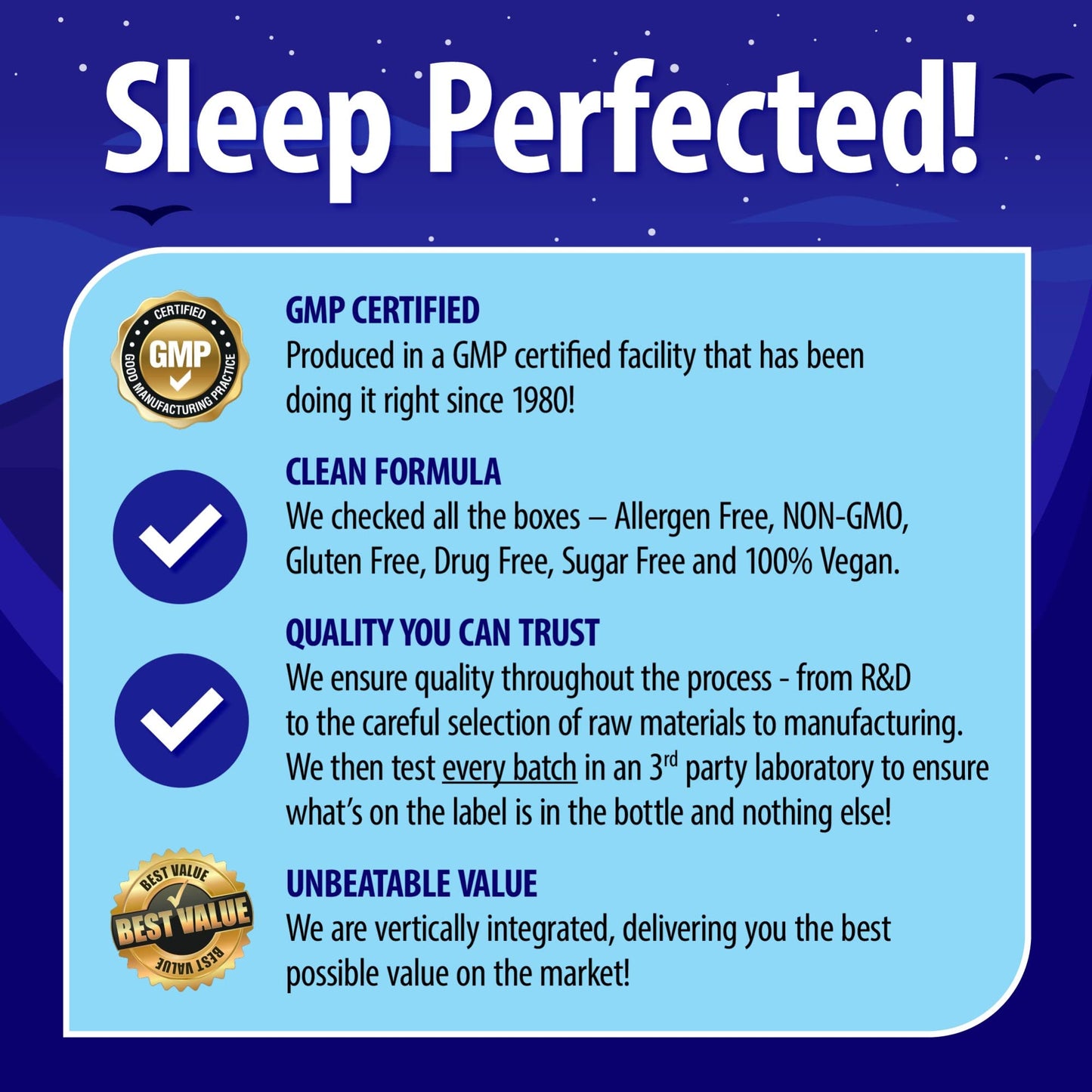 Nature's Perfect Night | Melatonin 20mg | 180 Quick Dissolve Tablets | Natural Mixed Berry Flavor |High Potency | Sugar Free Nature's Perfect Night