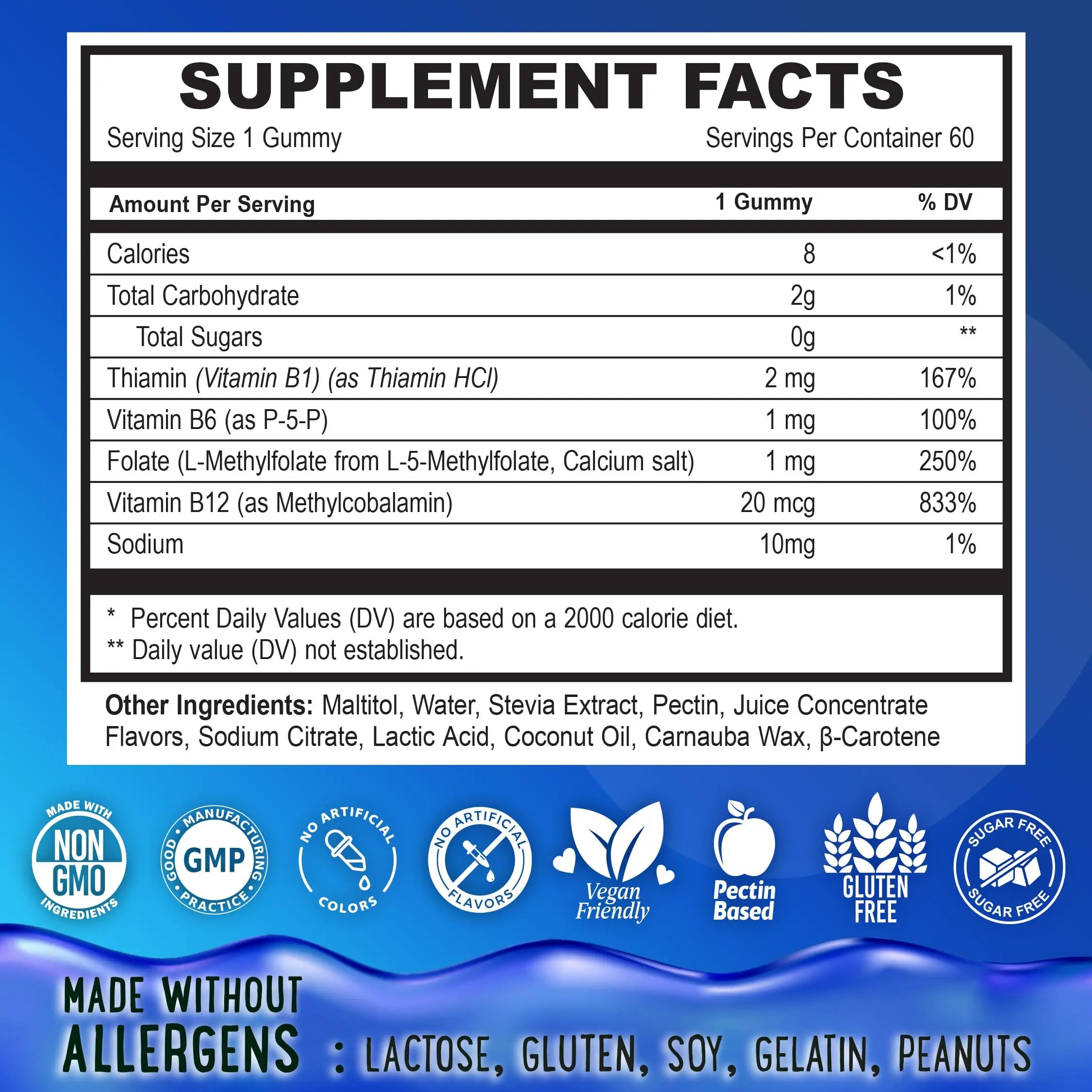 Center-Filled 5-MTHF Folate L-MethylFolate Sugar-Free Gummies - MTHFR Supplement Support with Methylated B1, B6 and Methyl B12 Multivitamins OH MY CHEWY buy australia supplements