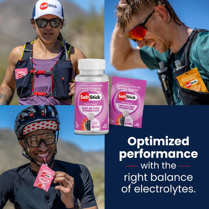 SaltStick Electrolyte FastChews - 60 Mixed Berry Chewable Tablets - Salt Tablets for Running and Hydration, Electrolyte Chews - 60 Count Bottle SaltStick