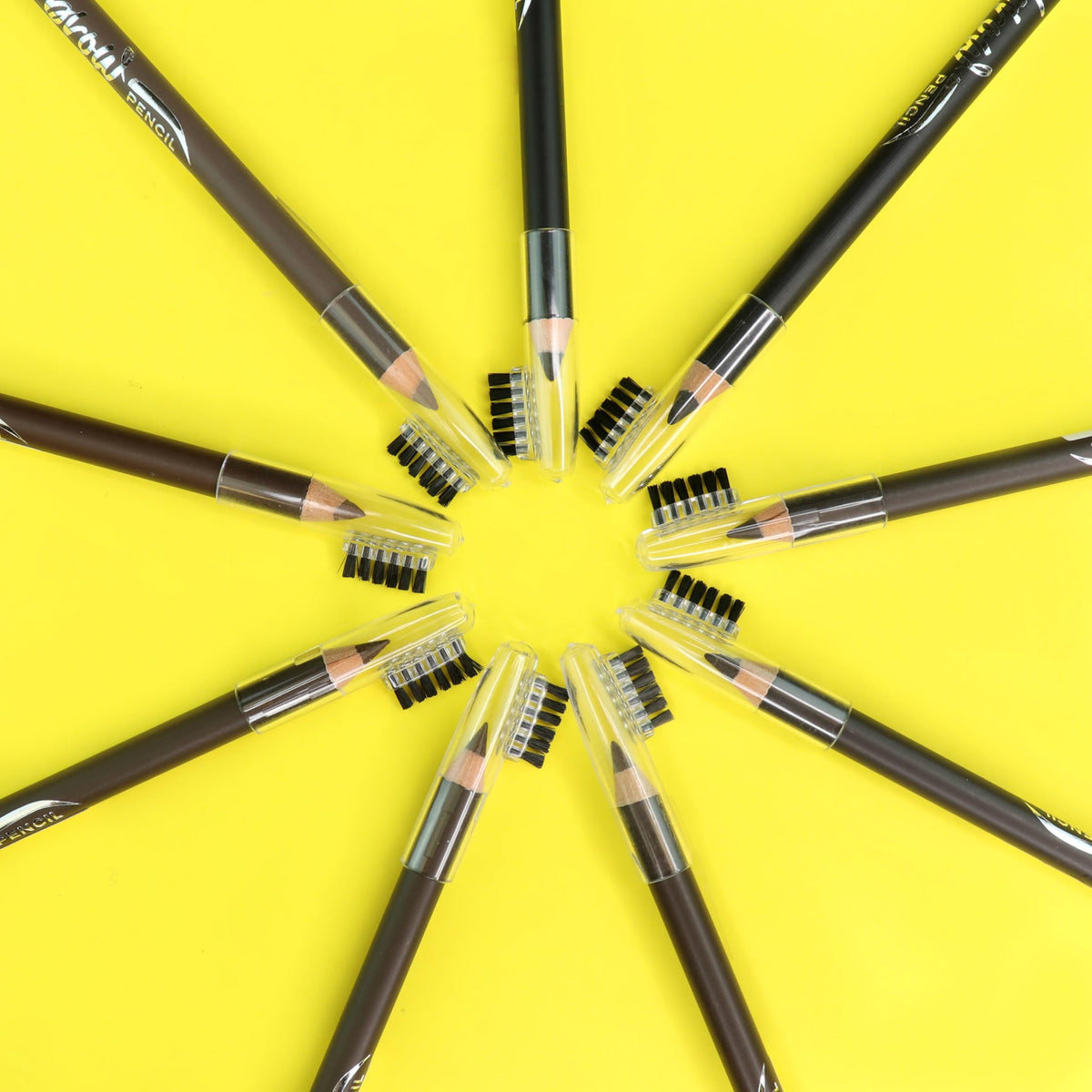 L.A. COLORS On Point Brow Pencil W/Built In Brush, Dark Brown CBP396 L.A. COLORS