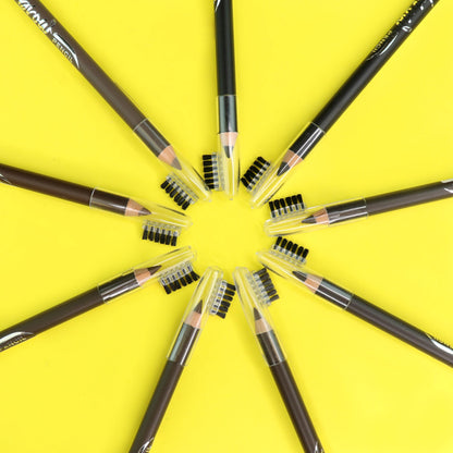 L.A. COLORS On Point Brow Pencil W/Built In Brush, Dark Brown CBP396 L.A. COLORS