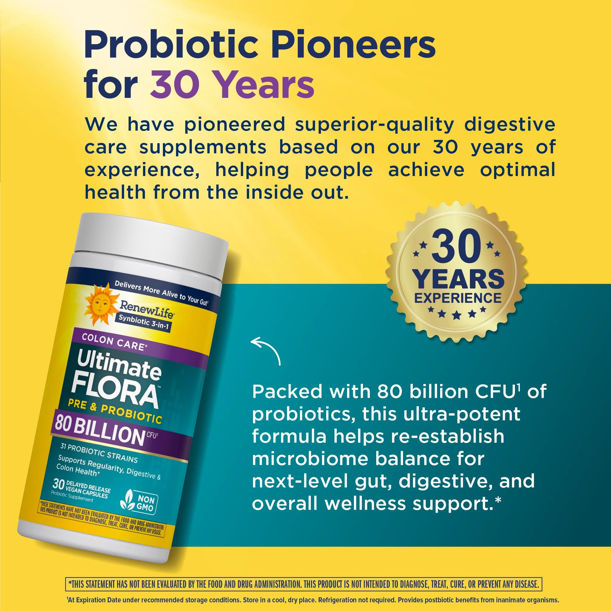 Renew Life Extra Care Digestive Probiotic Capsules, 50 Billion CFU Guaranteed, Daily Supplement Supports Immune, Digestive, Respiratory Health(1), L. Rhamnosus GG, Dairy, Soy and Gluten-Free, 90 Count | 90 Vegetarian Capsules | Supports Digestive, Immune Gsupps Australia