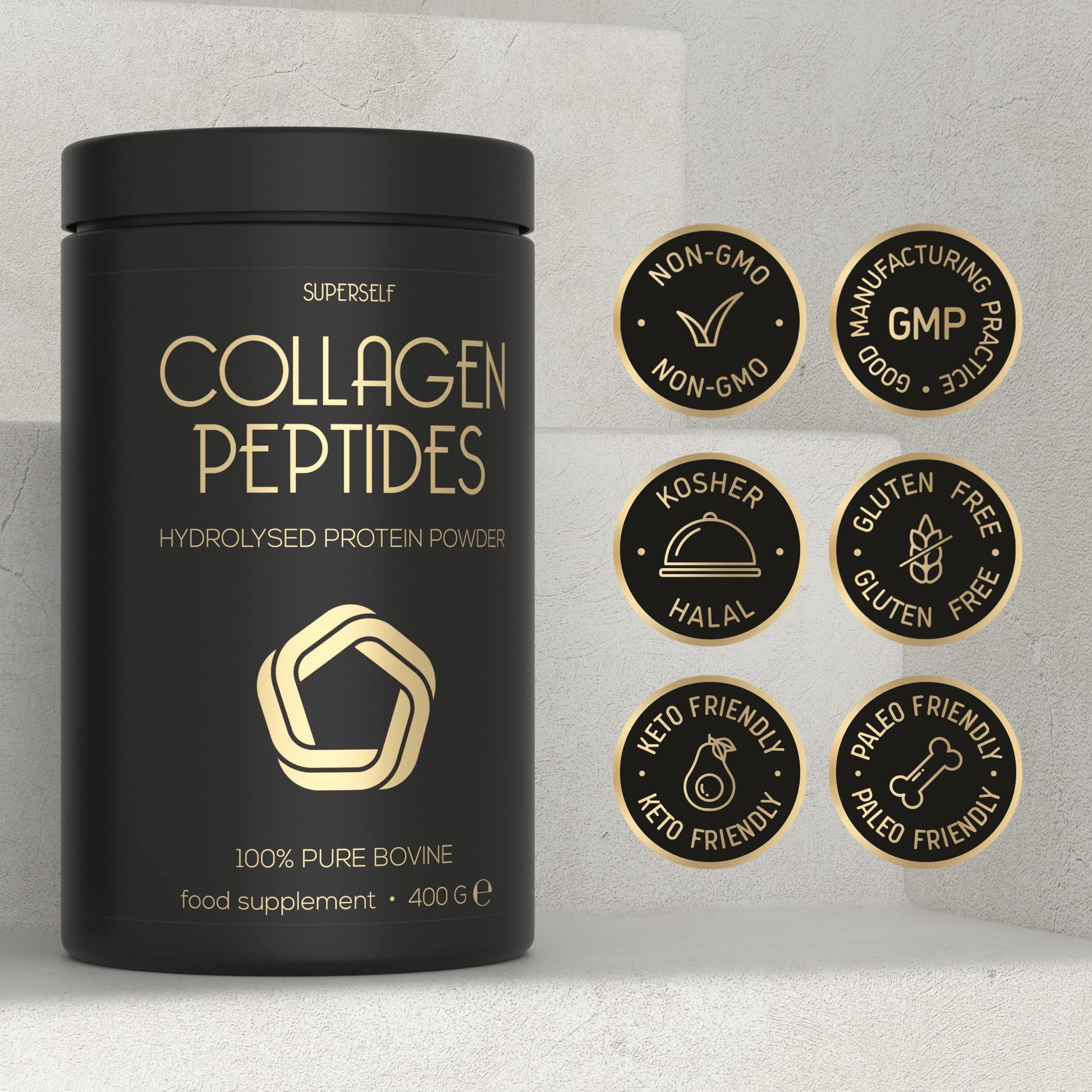 Premium Collagen Powder - Collagen Supplements for Women & Men - Pure Bovine Collagen Peptides 400g SuperSelf buy australia supplements
