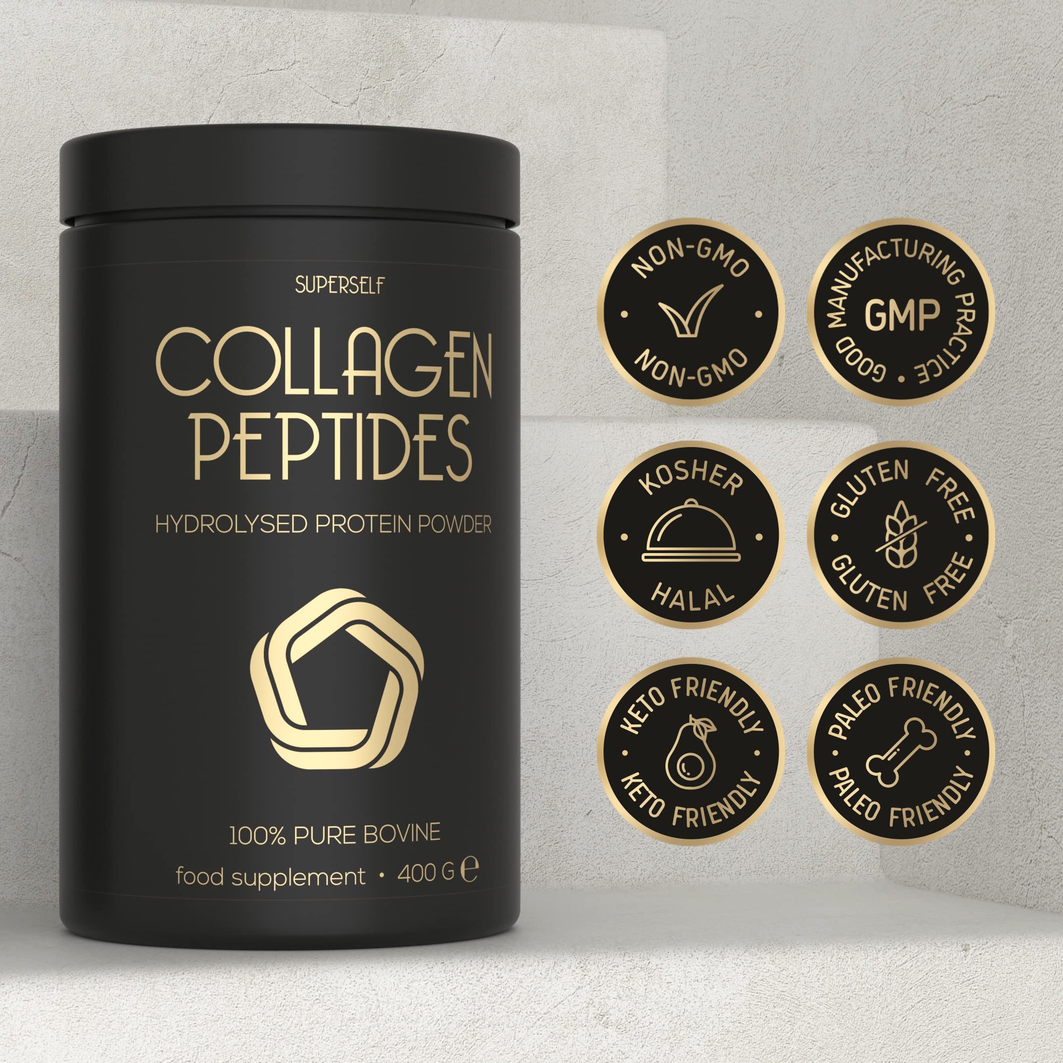 Premium Collagen Powder - Collagen Supplements for Women & Men - Pure Bovine Collagen Peptides 400g SuperSelf buy australia supplements