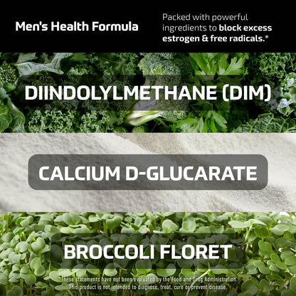 DIM Supplement for Men 300mg | Estrogen Blocker & Aromatase Inhibitor | Extra Strength Men’s Hormone Balance & Fitness Booster with Diindolylmethane Plus CDG SMNutrition