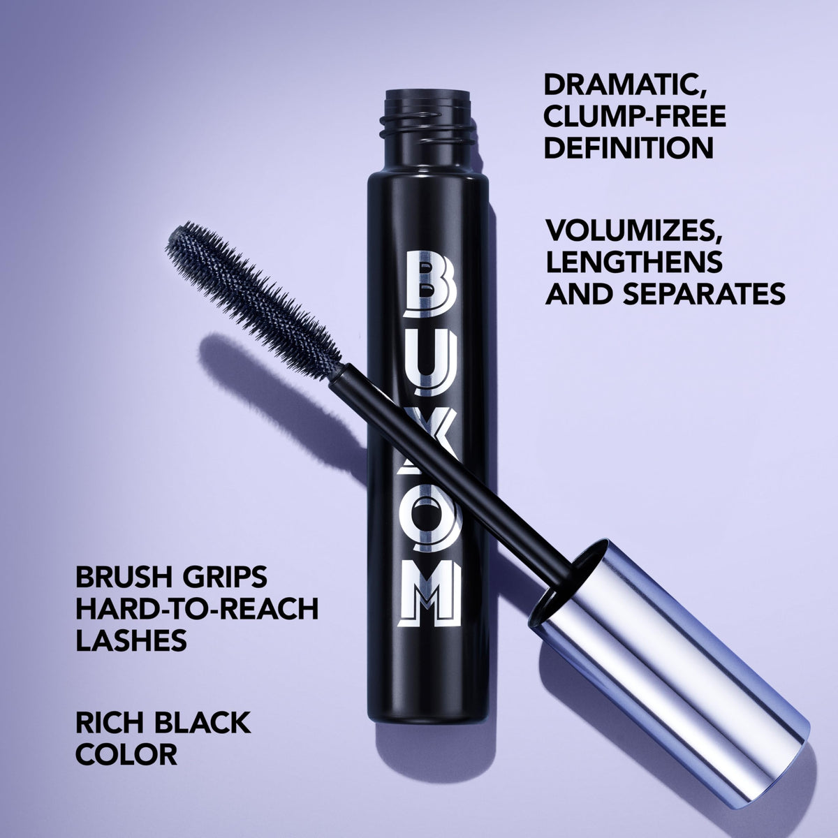 BUXOM Lash Volumizing Mascara, Blackest Black, 0.37 oz Buxom