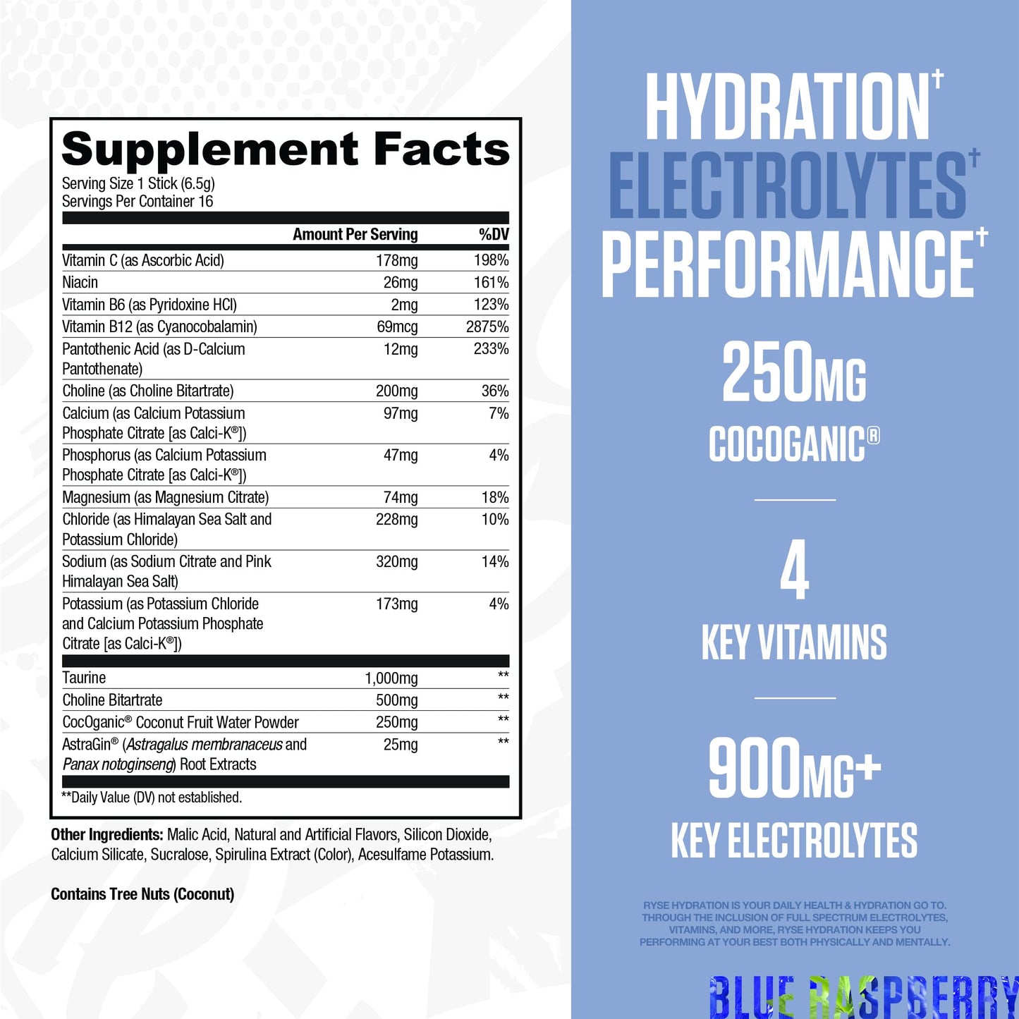 RYSE Hydration Electrolyte Powder Drink Mix Packets - Kool-Aid Grape - Sugar-Free Full Spectrum Electrolytes with Essential Vitamins, Taurine and Choline for Rehydration - 16 Serving Sticks