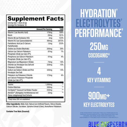 RYSE Hydration Electrolyte Powder Drink Mix Packets - Kool-Aid Grape - Sugar-Free Full Spectrum Electrolytes with Essential Vitamins, Taurine and Choline for Rehydration - 16 Serving Sticks