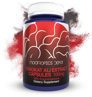 Depot Tongkat Ali Extract Capsules | 100mg | 60 Count | 10% Eurycomanone by HPTLC | Eurycoma longifolia Root Extract Nootropics Depot buy australia supplements