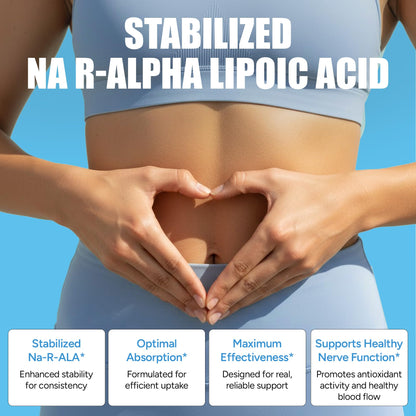 IMMUNOVITES Stabilized R-Alpha Lipoic Acid ((True)) 600mg per Serving [[High Potency & up to 40x Increased Absorption]] IMMUNOVITES