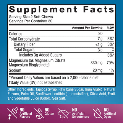Force Factor Ultimate Magnesium Supplement, 330mg Magnesium Glycinate & Magnesium Citrate, Like Magnesium Gummies, Support Calm, Relaxation, Force Factor