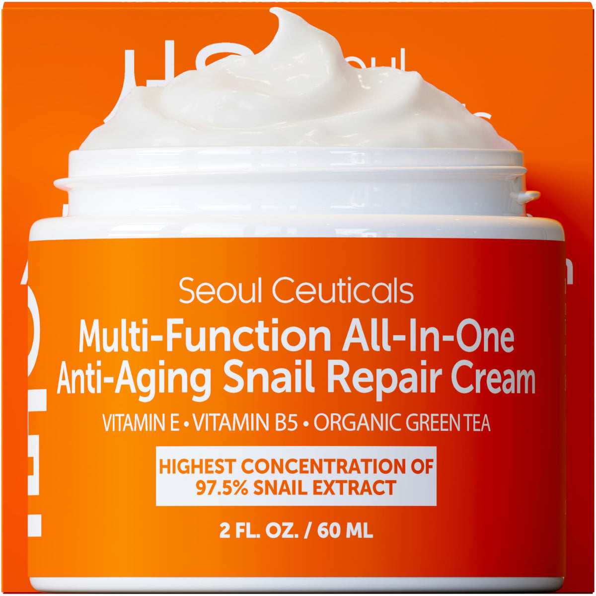 SeoulCeuticals 97.5% Snail Mucin Korean Face Moisturizer Day & Night Cream SeoulCeuticals