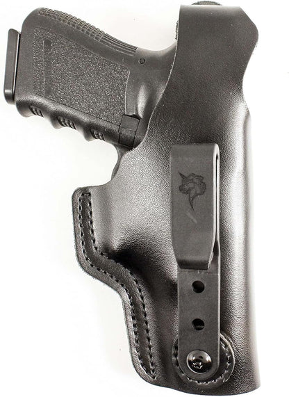 DeSantis Dual Carry II IWB/OWB Holster- Leather Holster, Fits GLOCK 19/19 GEN 5/19X/23/32/36/45/48, Beretta Cougar 9/40, S&W 99/990 L 4"", SIG P225/P228/P229/P225-A1/P220 Carry- Right Hand Draw, Black Gsupps Australia