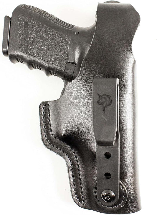 DeSantis Dual Carry II IWB/OWB Holster- Leather Holster, Fits GLOCK 19/19 GEN 5/19X/23/32/36/45/48, Beretta Cougar 9/40, S&W 99/990 L 4"", SIG P225/P228/P229/P225-A1/P220 Carry- Right Hand Draw, Black Gsupps Australia
