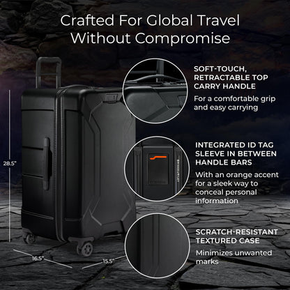 Briggs & Riley Torq Large 30 Inch Hardside Checked Luggage, Stealth Black Gsupps Australia
