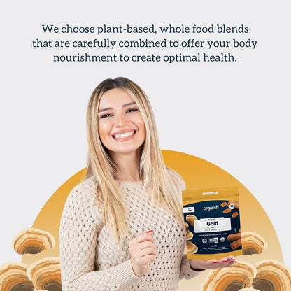 Organifi: Gold - Superfood Supplement Powder- 90 Servings (3 Pack) - Stress Support, Better Rest, Relaxation and Promotes Restful Sleep - Turmeric and Reishi Infused Gsupps Australia