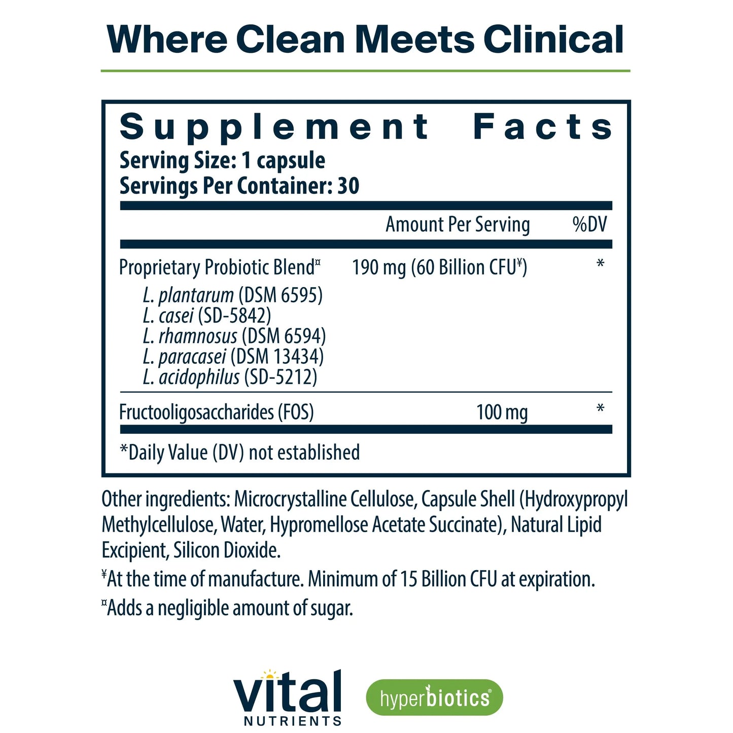 Hyperbiotics Vital Nutrients Prebiotic and Probiotic for Women and Men | 60 Billion CFU | Pre and Probiotics Supports Digestive Health, Constipation, Diarrhea, Hyperbiotics