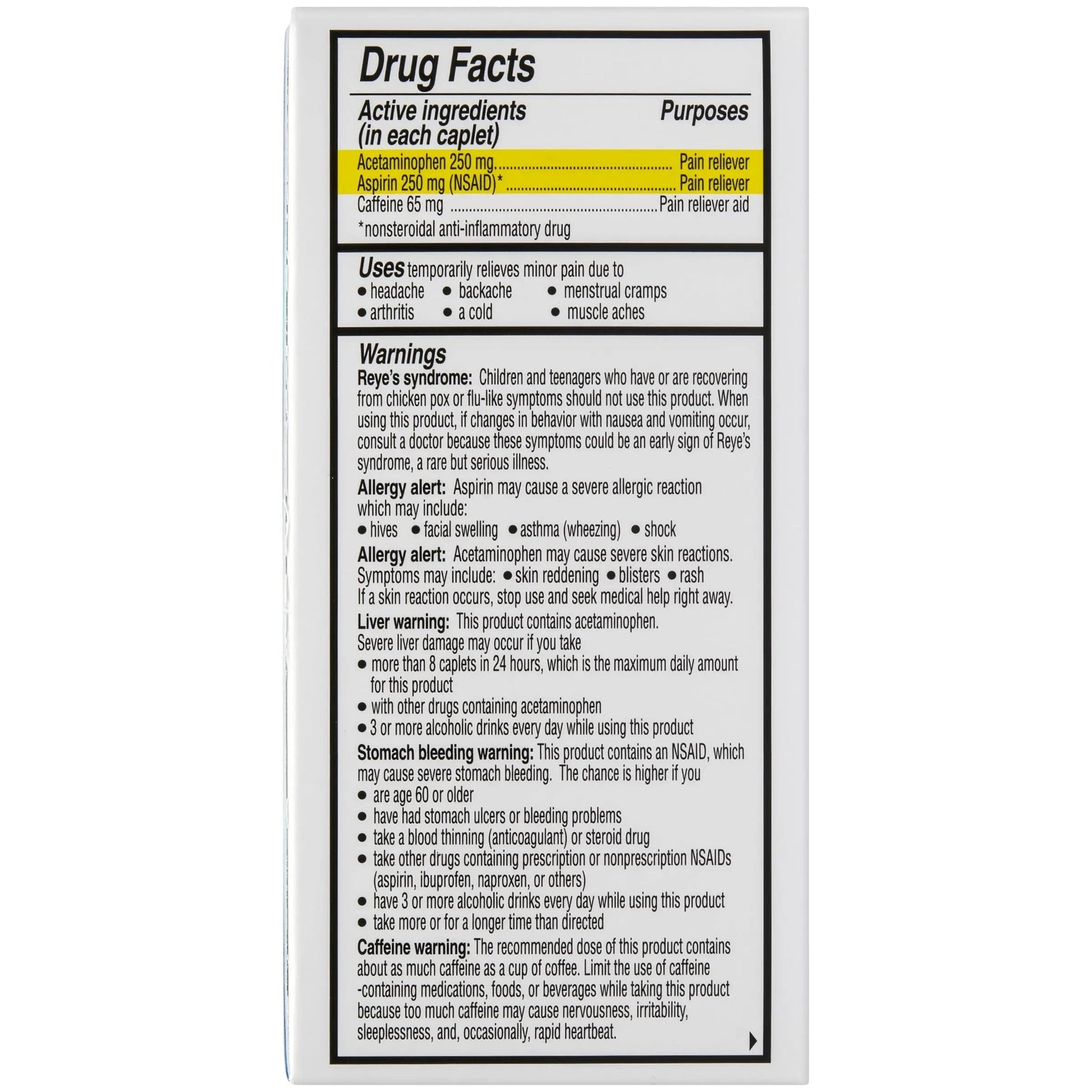 Vanquish Headache Relief, Acetaminophen, Aspirin, Caffeine, 100 Caplets, Packaging May Vary Vanquish buy australia supplements