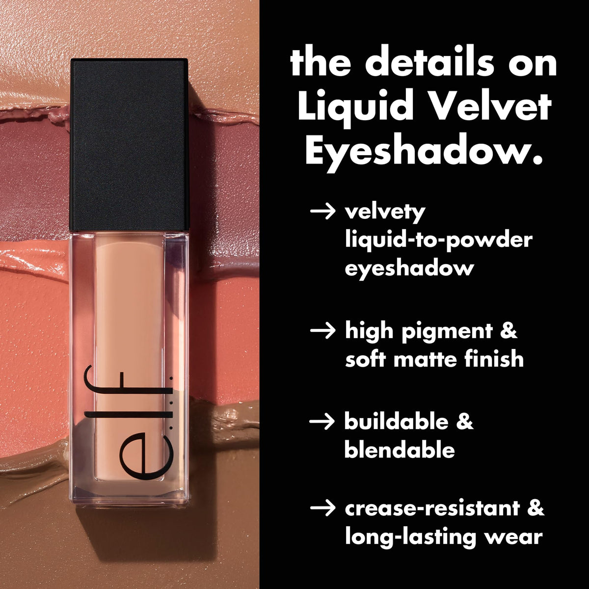 e.l.f. Liquid Matte Eyeshadow, Liquid-to-Powder, Beige & Boujee e.l.f.