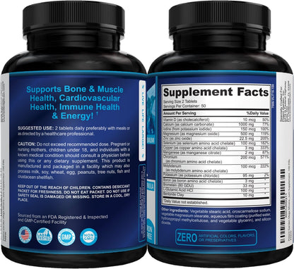 Potent Garden Mega Mineral Supplement Complete Mineral Complex with Calcium Magnesium Zinc Potassium Boron Selenium Chromium & 72 Trace Potent Garden