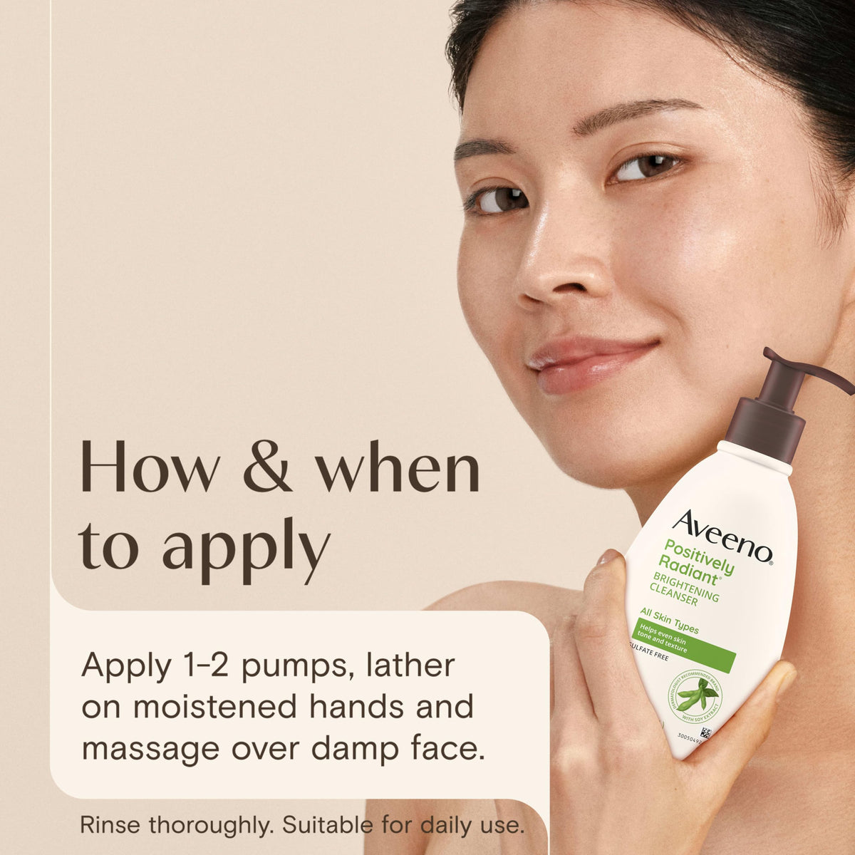 Aveeno Positively Radiant Brightening Facial Cleanser, 11 fl. oz Aveeno